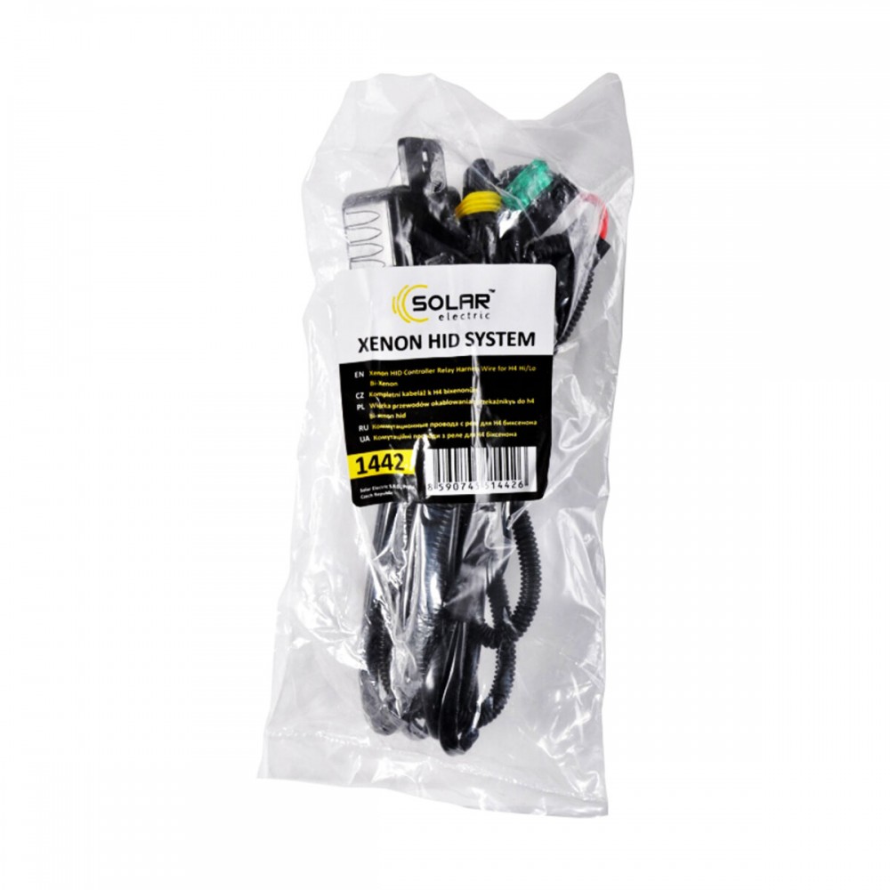Коммутационные провода Solar с реле для H4 bi-xenon Wire, 24V, 55W