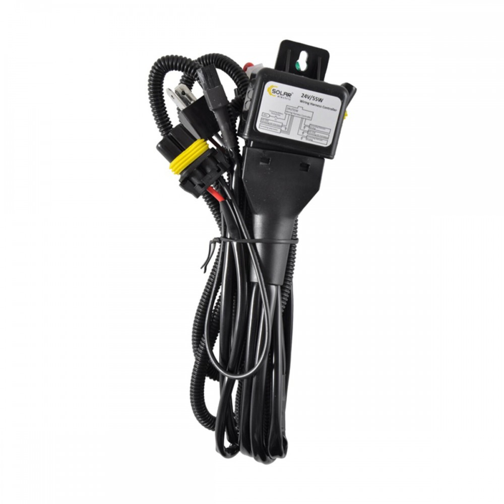 Коммутационные провода Solar с реле для H4 bi-xenon Wire, 24V, 55W