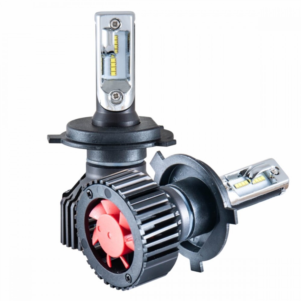 LED автолампа Solar H4 12/24V 6500K 8000Lm 60W ZES Chip