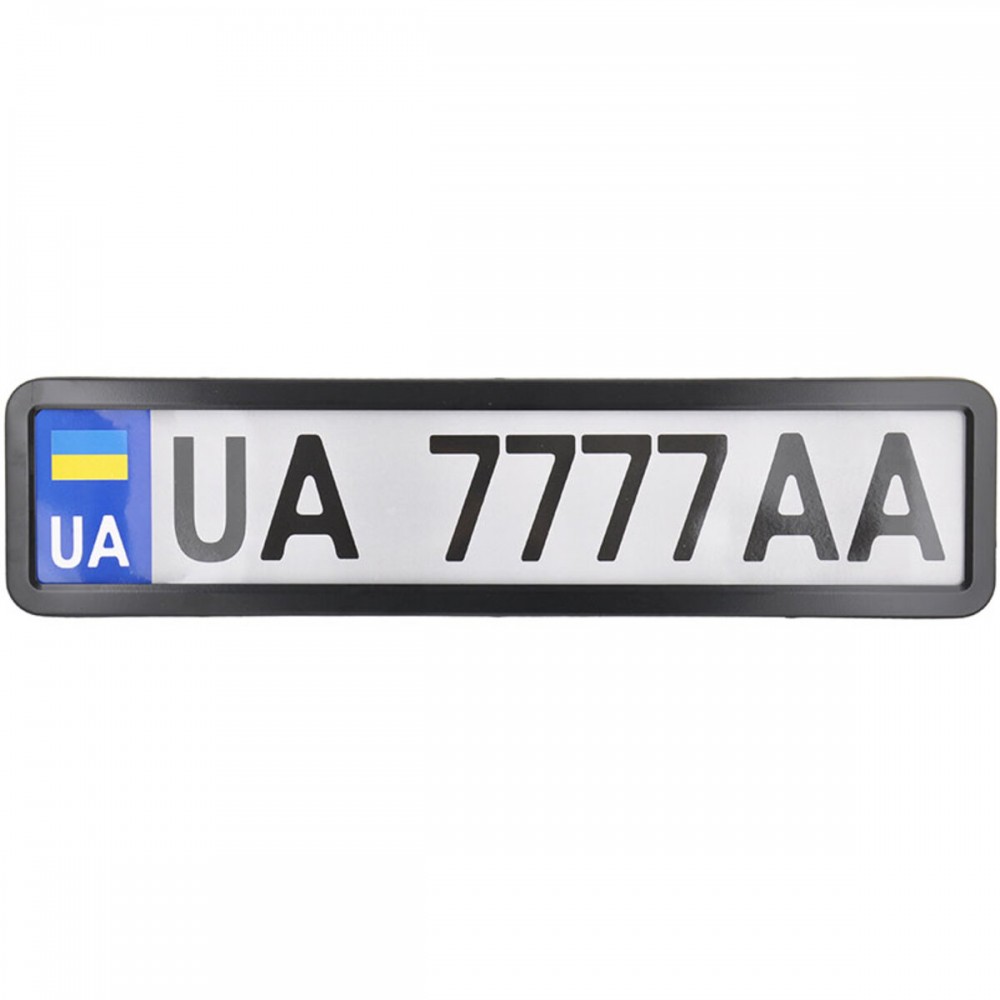 Рамка Сarlife під номер, чорна глянцева