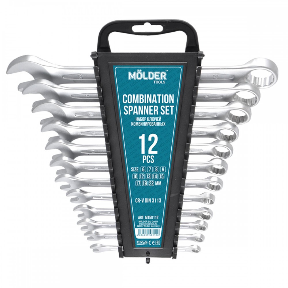 Набор ключей Molder CR-V, 6-22мм, 12шт