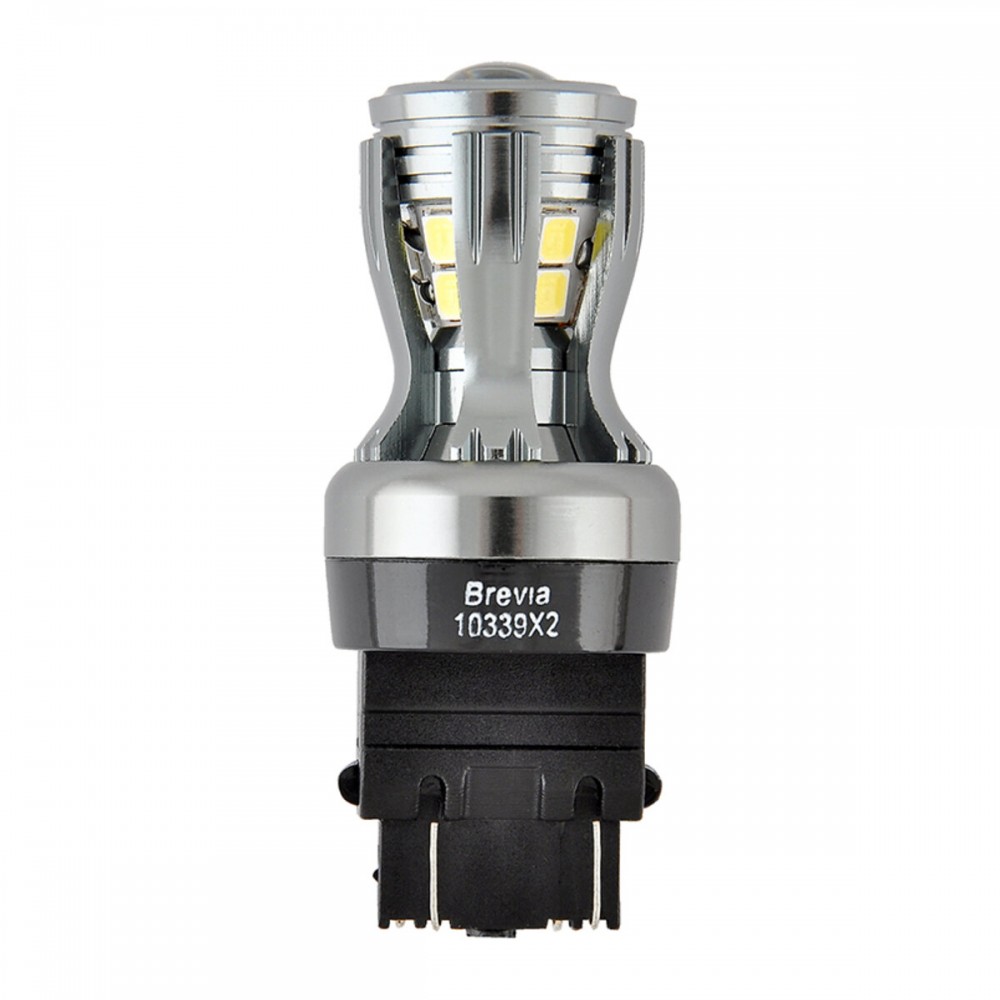 LED автолампа Brevia PowerPro P27/7W (3157) 350Lm 14x2835SMD 12/24V CANbus, 2шт