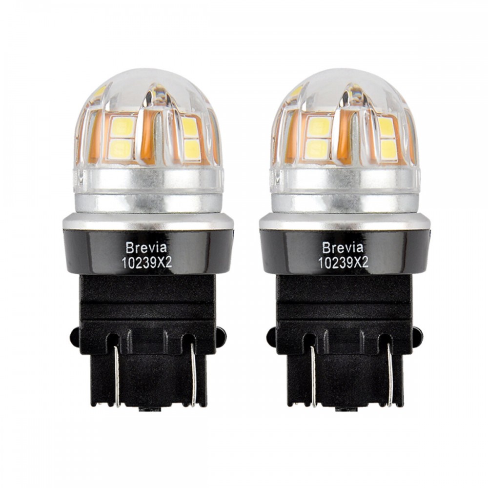 LED автолампа Brevia S-Power P27/7W (3157) 330Lm 15x2835SMD 12/24V CANbus 2шт