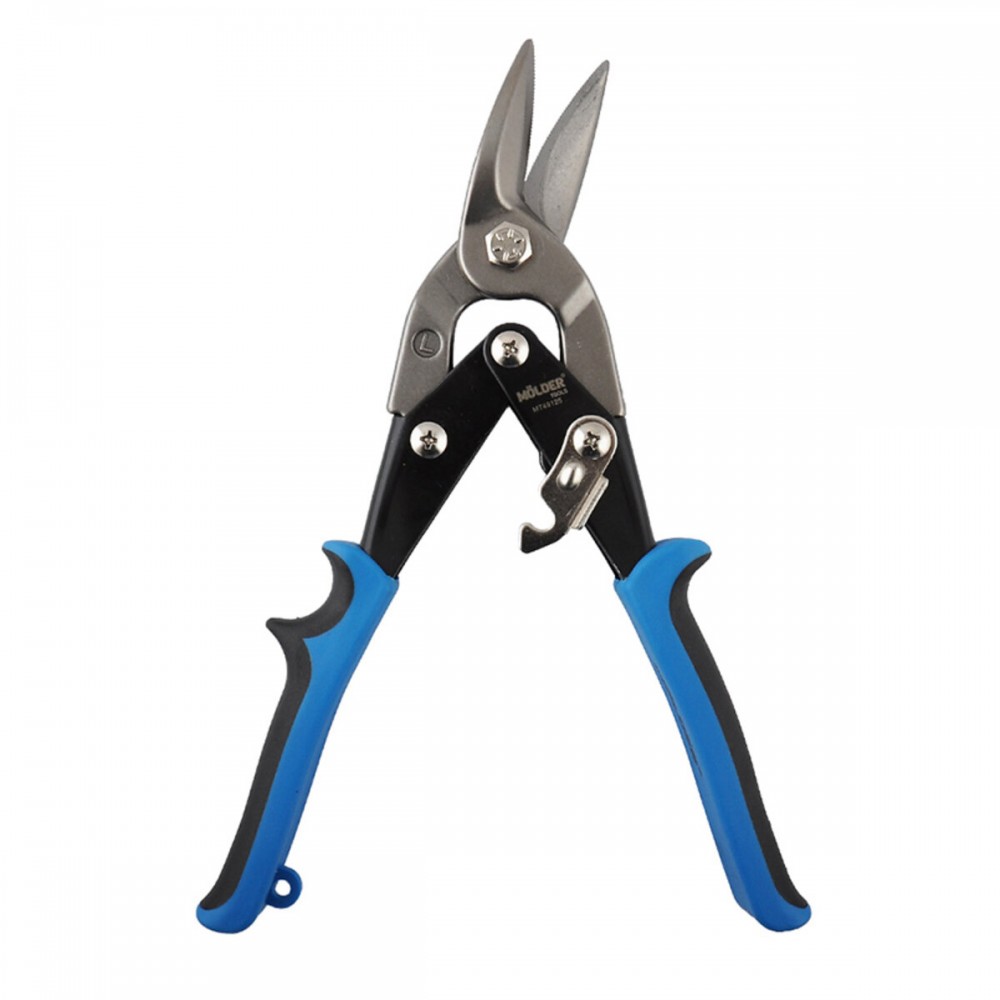 Ножницы Molder по металлу левые 60Cr-V 250мм, двухкомпонентная ручка