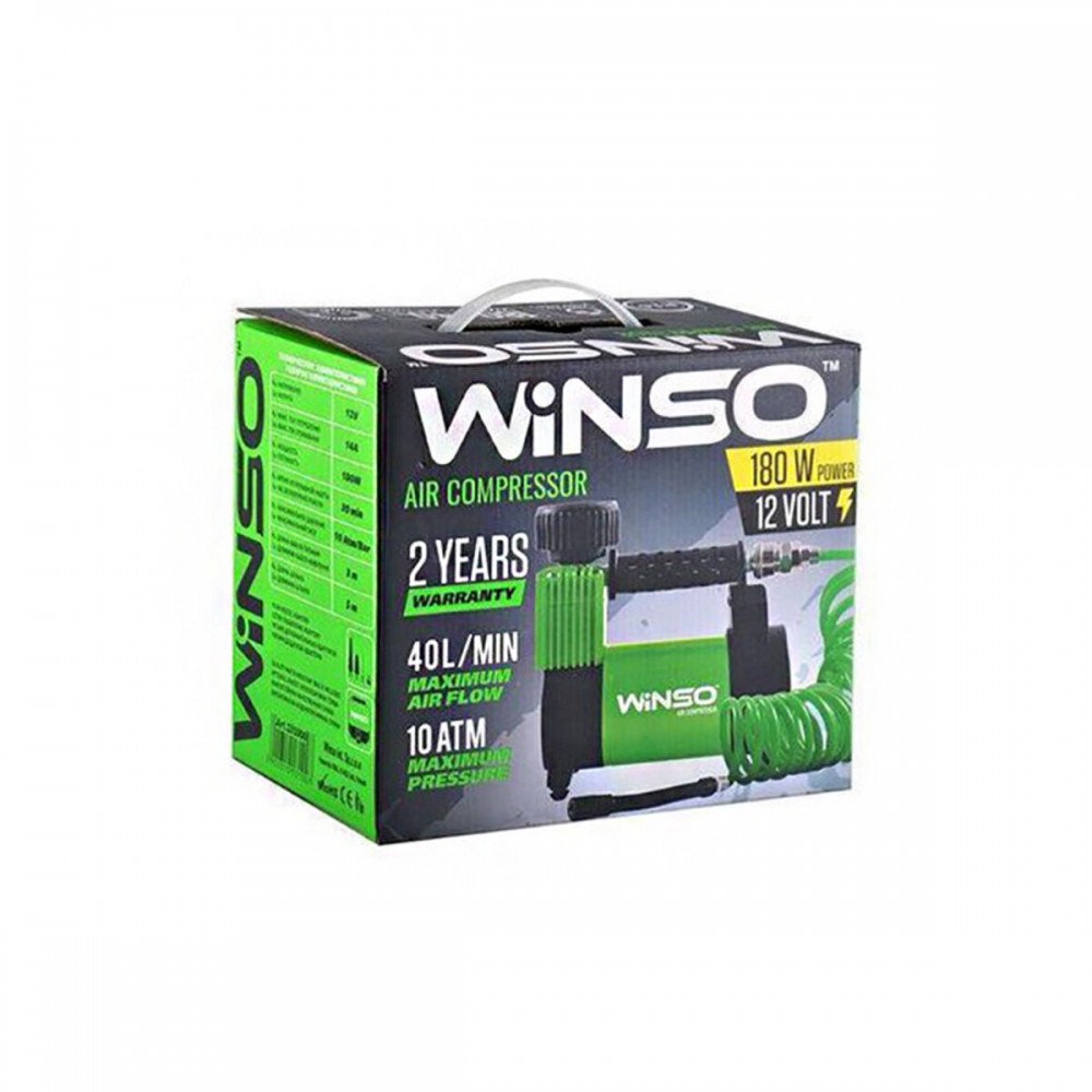 Компресор автомобільний Winso 10 Атм 40 л/хв 180Вт