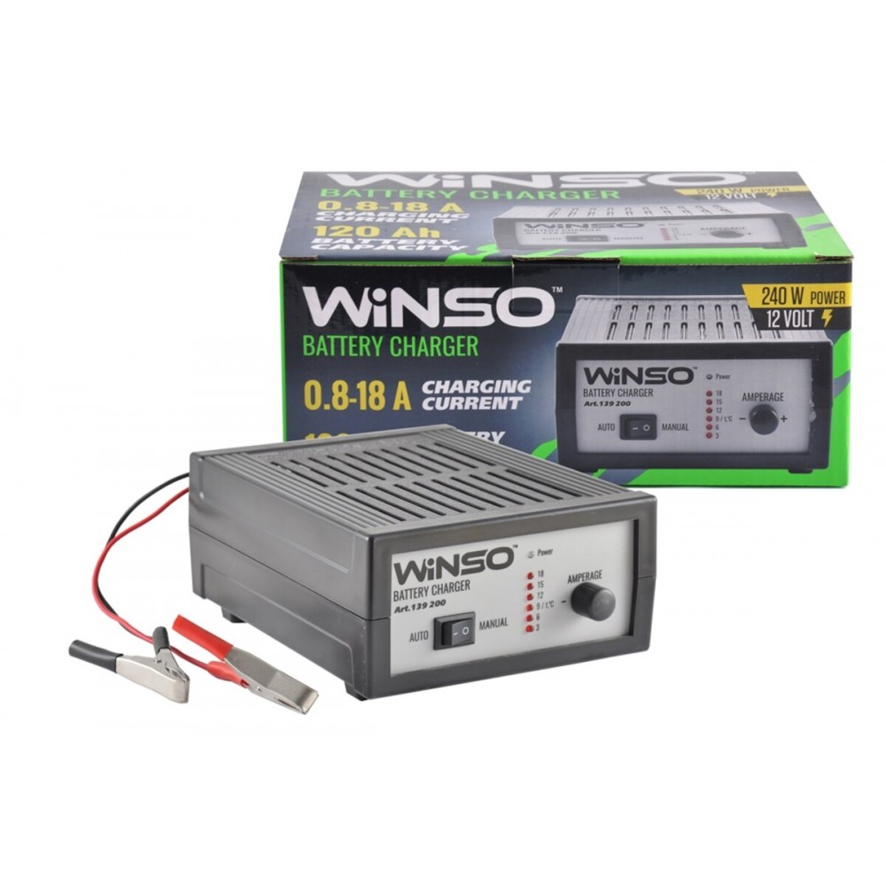 Зарядний пристрій АКБ Winso 12V, 18А 139200