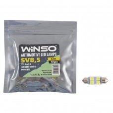 LED автолампа Winso 12V SMD SV8.5 T11x36, 10шт 127420