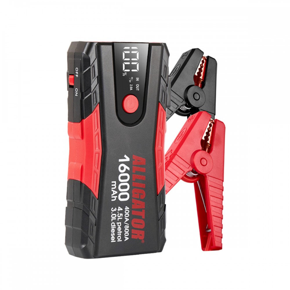 Бустер (пусковий пристрій) Alligator Jump Starter 400A/800A 16000mAh