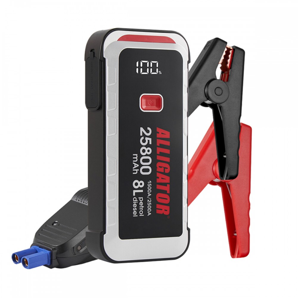 Бустер (пусковий пристрій) Alligator Jump Starter 1500A/2500A 25800mAh зі Smart-клемами