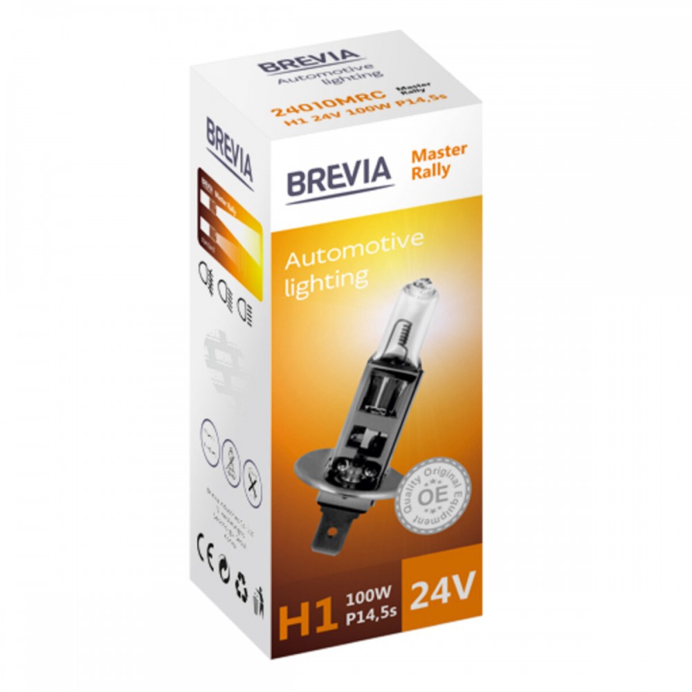 Галогеновая лампа Brevia H1 24V 100W P14.5s Master Rally CP