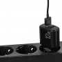 Сетевое зарядное устройство Brevia ePower 12W 2xUSB-A + кабель USB-A to USB-C 1м черный