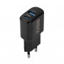 Сетевое зарядное устройство Brevia ePower PD20W USB-C+USB-A черный