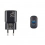 Сетевое зарядное устройство Brevia ePower PD20W USB-C+USB-A черный