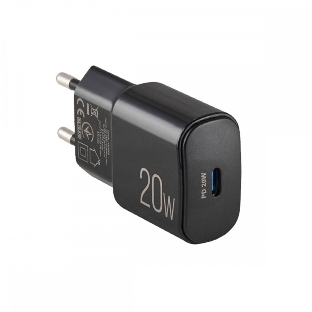 Сетевое зарядное устройство Brevia ePower PD20W USB-C черный