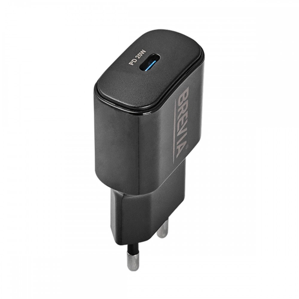 Сетевое зарядное устройство Brevia ePower PD20W USB-C черный