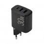 Сетевое зарядное устройство Brevia ePower PD20W+QC18W+12W черный