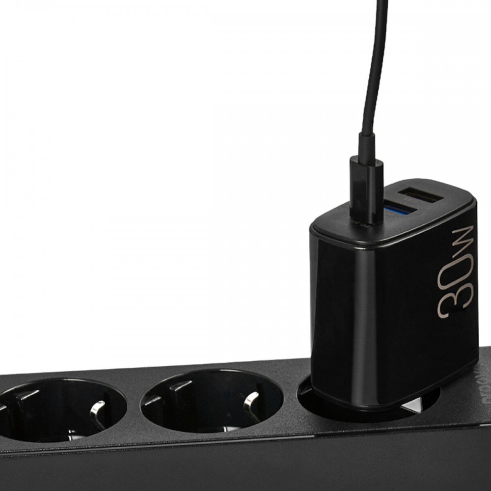 Сетевое зарядное устройство Brevia ePower PD20W+QC18W+12W черный