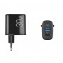 Сетевое зарядное устройство Brevia ePower PD20W+QC18W+12W черный