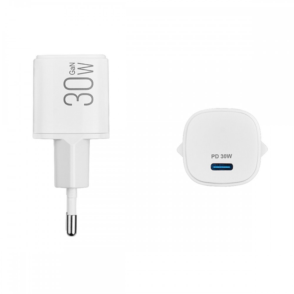 Сетевое зарядное устройство Brevia ePowerGaN PD30W USB-C белый