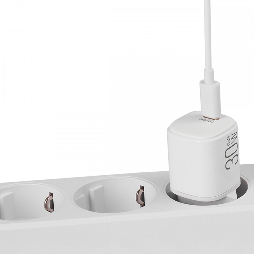 Сетевое зарядное устройство Brevia ePowerGaN PD30W USB-C белый