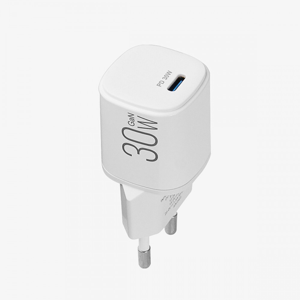 Сетевое зарядное устройство Brevia ePowerGaN PD30W USB-C белый