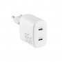 Сетевое зарядное устройство Brevia ePowerGaN PD65W 2xUSB-C белый