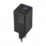 Сетевое зарядное устройство Brevia ePowerGaN PD65W 2xUSB-C+USB-A черный