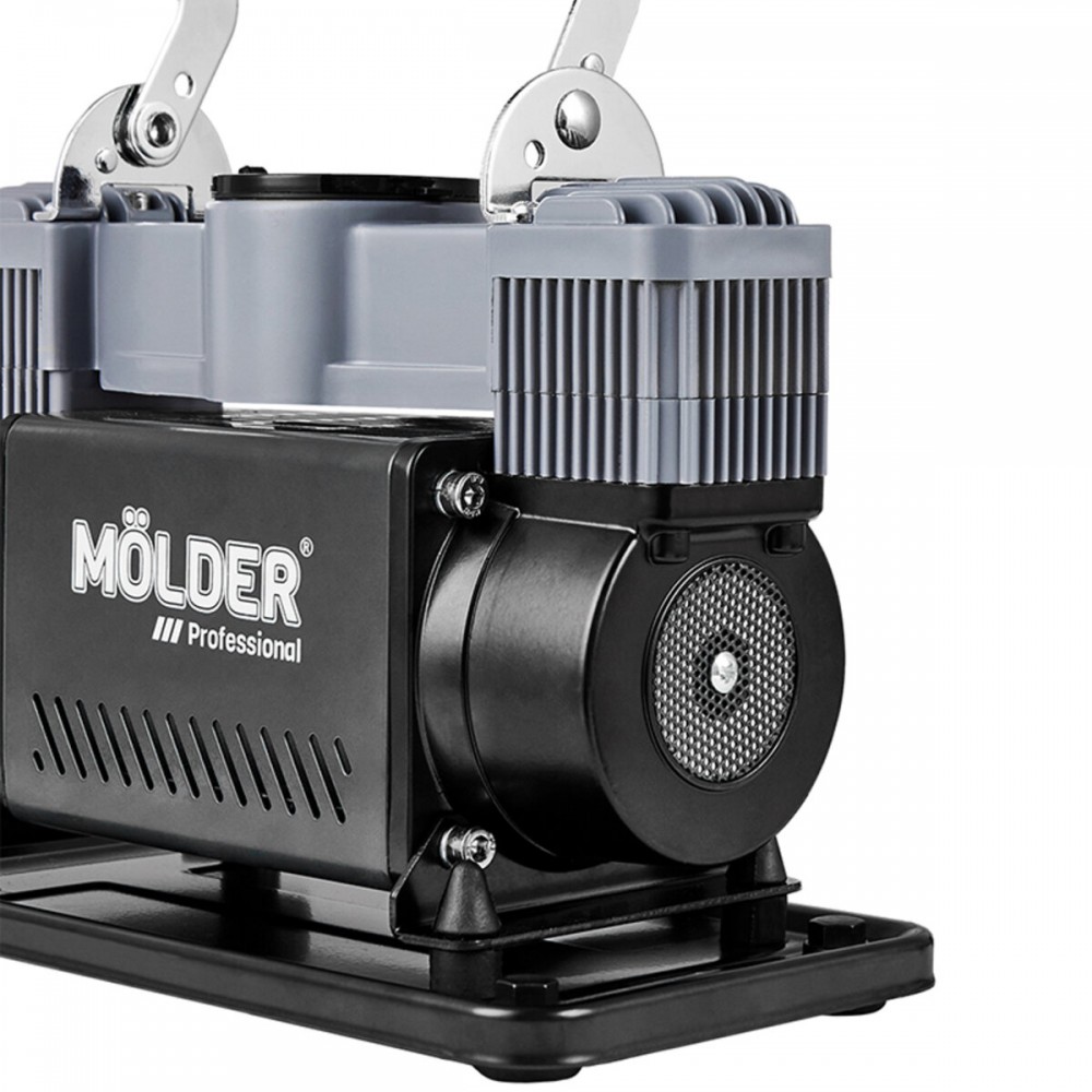 Компрессор автомобильный Molder Turbo Air 12В, 10 Атм, 90 л/мин с зажимами АКБ MA25300