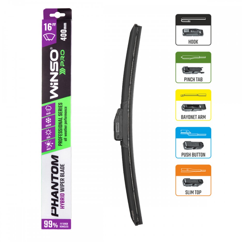 Щетка стеклоочистителя гибридная Winso Pro Phantom 16/400мм