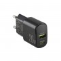 Мережевий зарядний пристрій Winso Pro PD20W USB-C+USB-A чорний