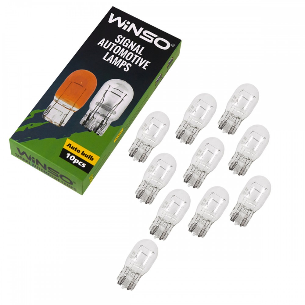 Лампа розжарювання Winso 12V W21/5W 21/5W W3x16q, 10шт