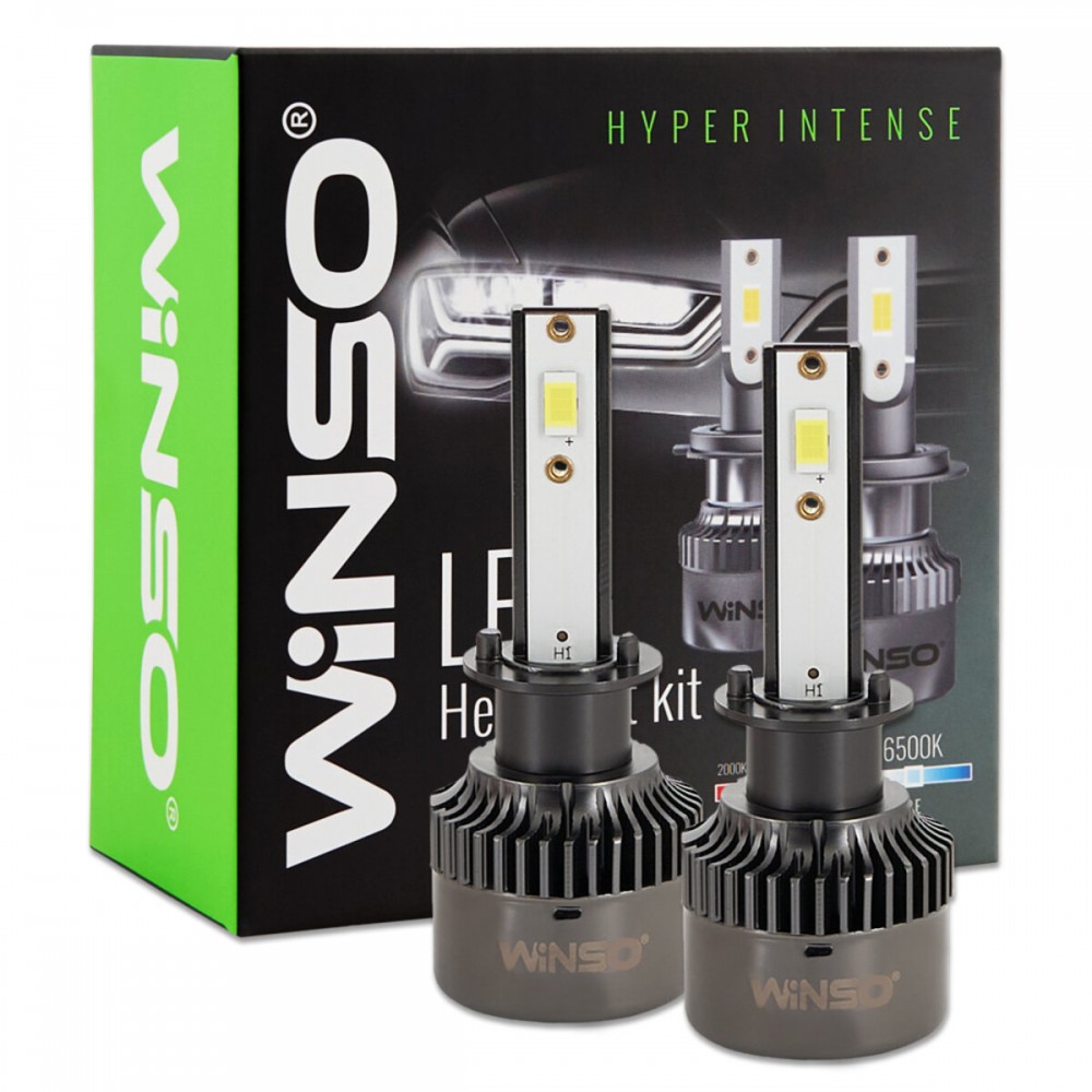 Автолампа Winso LED H1 12/24V 50Вт 5000Лм 6500K CSP3570 2шт