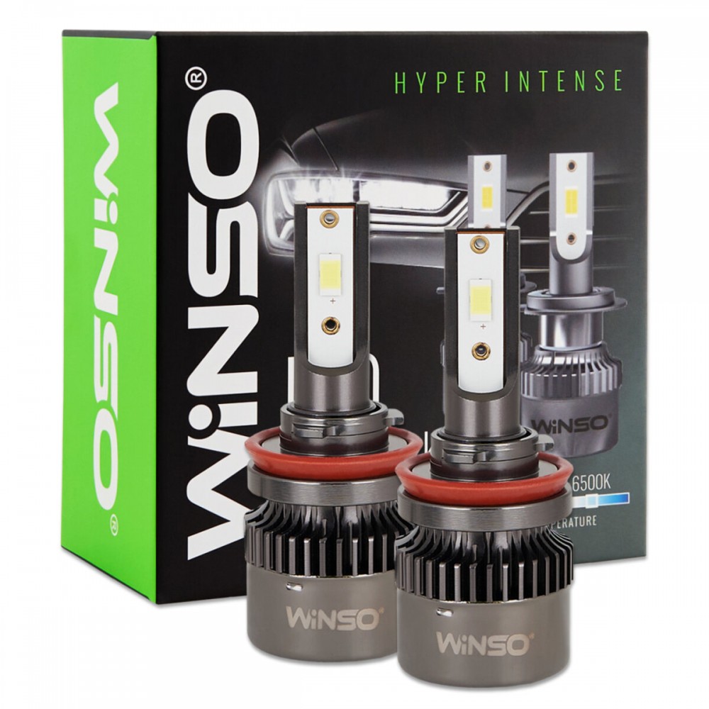 Автолампа Winso LED H8/H11/H16 12/24V 50Вт 5000Лм 6500K CSP3570 2шт
