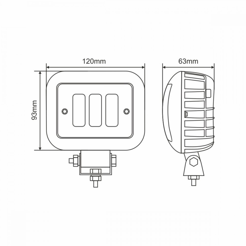 Фара светодиодная Brevia 10-30V, 30W (3x10W), 2700Lm, CSP1860DE 1шт