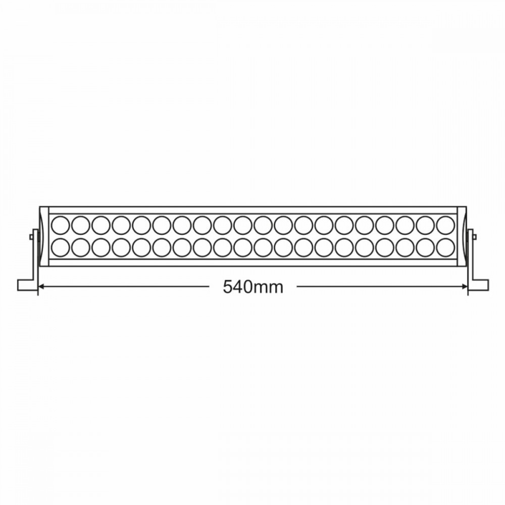 Фара светодиодная Brevia CREE Flood 120W (40x3W), 11200Lm, 554x82x90мм, 1шт