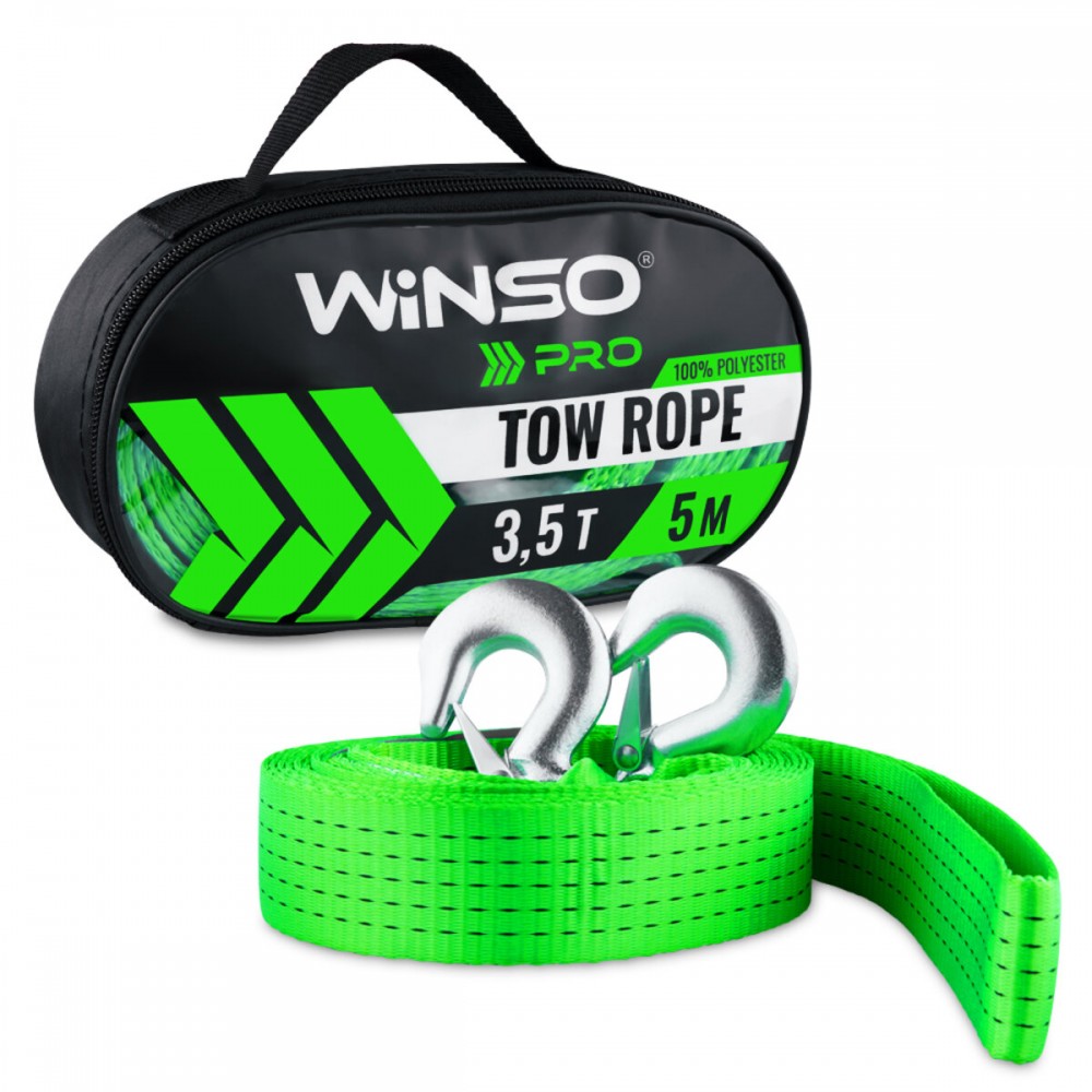 Трос буксировочный ленточный Winso Pro, 3,5т 5м
