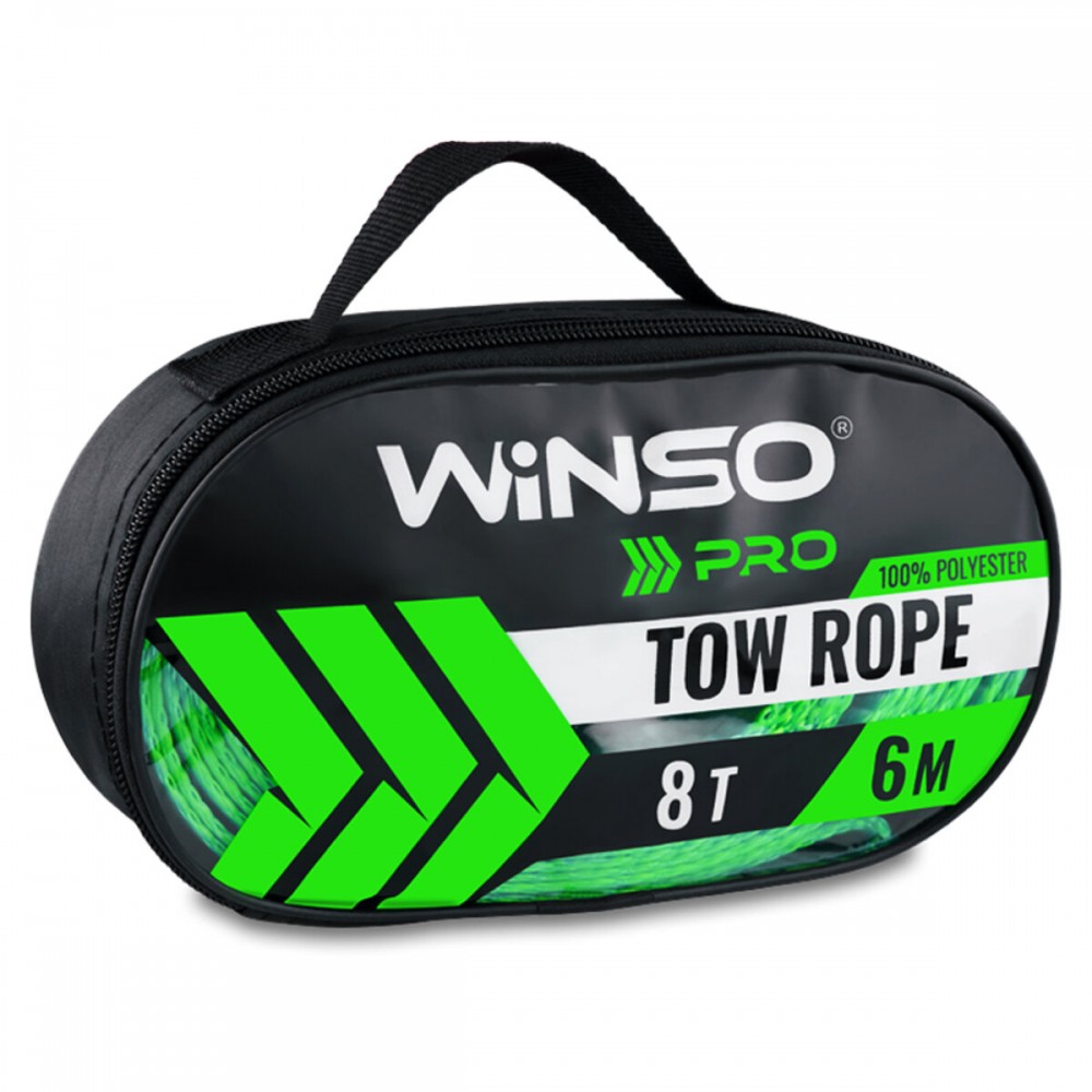 Трос буксировочный ленточный Winso Pro, 8т 6м