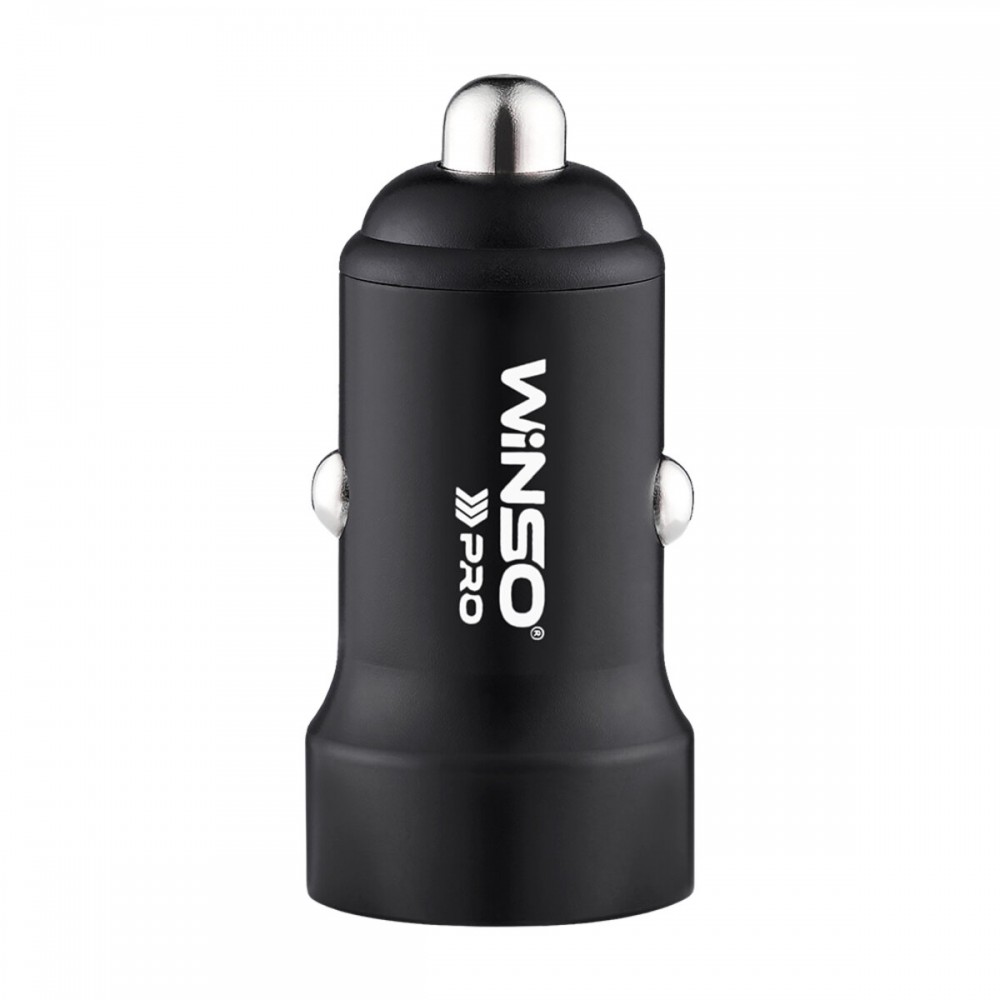 Автомобільний зарядний пристрій Winso PRO 40W 2xUSB-C LED Ring Metal