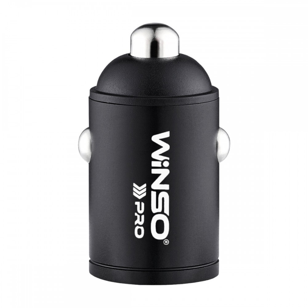 Автомобильное зарядное устройство Winso PRO 38W USB-C+USB-A mini Metal