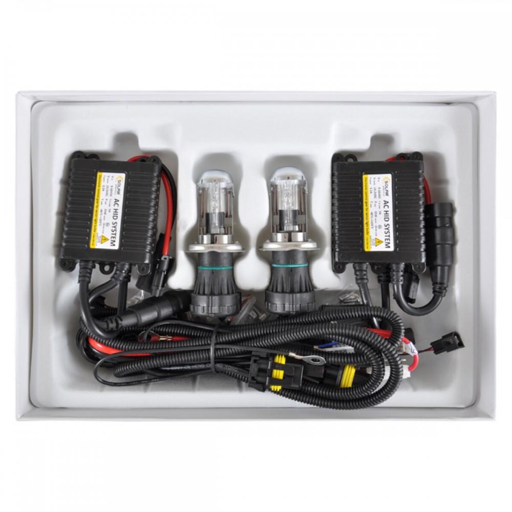 Комплект ксенона Solar H4 6000K 85V 35W P43t-38 KET+Ballast+Wire, 2шт