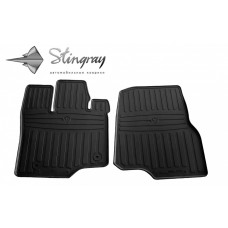 Передні автомобільні Гумові Килимки (2 шт) для  Ford F-150 (Super/Crew cab) (2014-...)