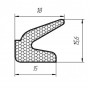 Ущільнювач дверей мікропора універсальний 18х15х15.6мм
