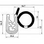 Ущільнювач дверей універсальний 14х16.5х10.4мм